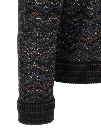 Cardigan by Missoni for men in cashmere & viscose multicolor & patterned showcases a luxurious silhouette, meticulously detailed with a sophisticated and for a refined finish.