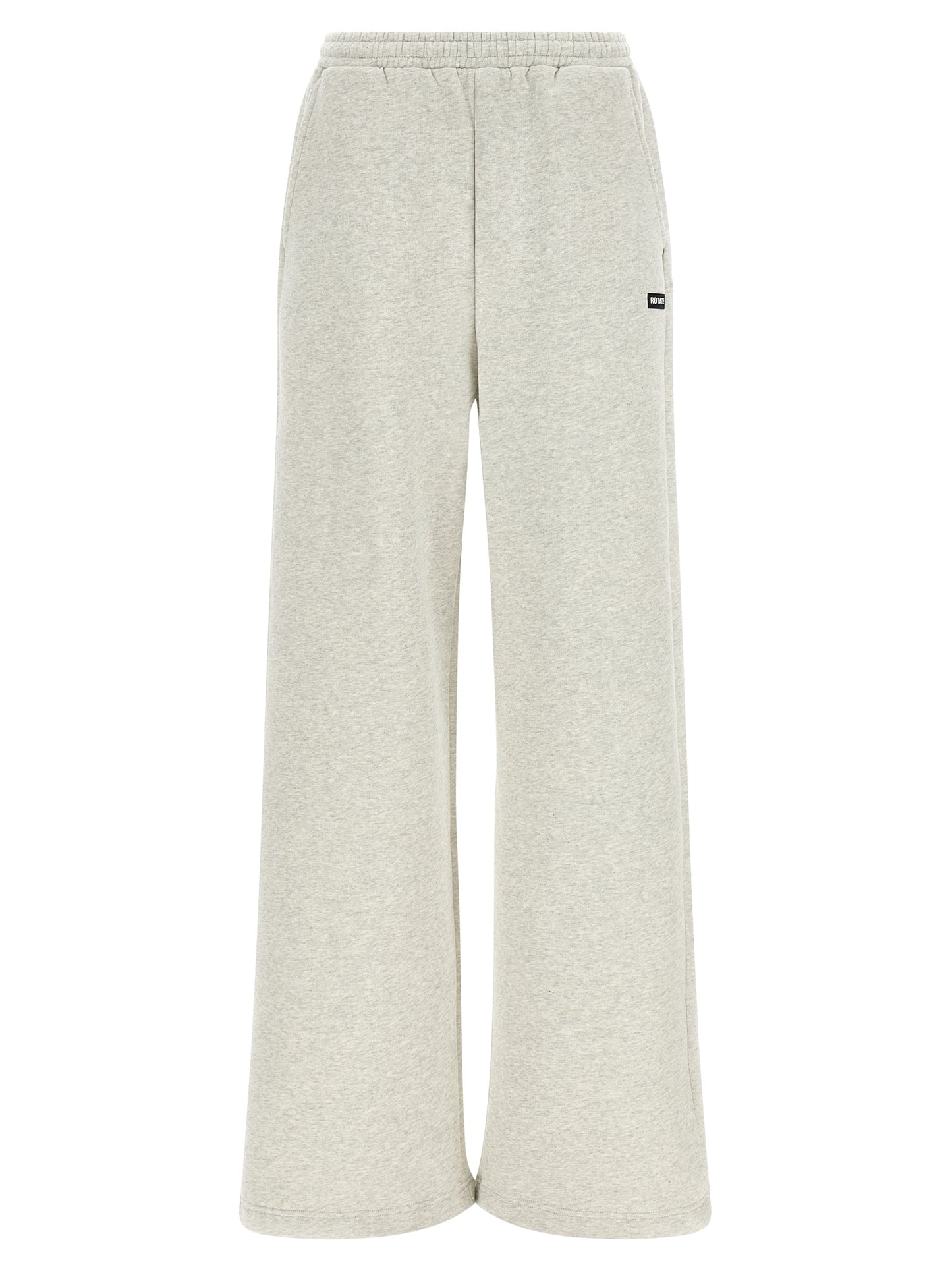 Casual Pants by ROTATE BIRGER CHRISTENSEN for women in organic cotton black, gray & white features an refined tailoring silhouette, showcasing a premium wide with a and long cut for a refined tailoring look.