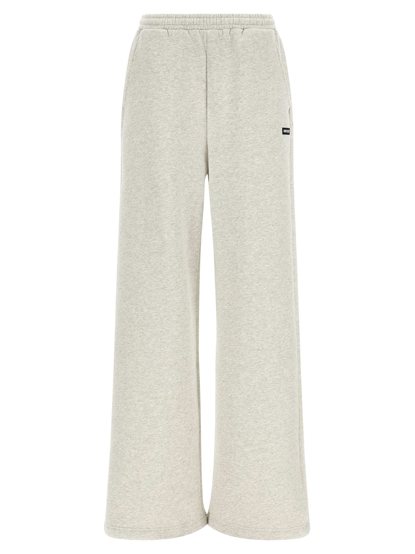 Casual Pants by ROTATE BIRGER CHRISTENSEN for women in organic cotton black, gray & white features an refined tailoring silhouette, showcasing a premium wide with a and long cut for a refined tailoring look.