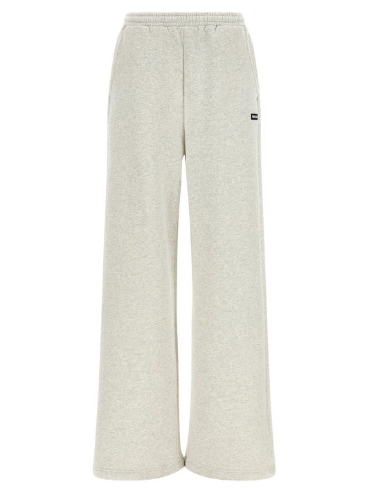 Casual Pants by ROTATE BIRGER CHRISTENSEN for women in organic cotton black, gray & white features an refined tailoring silhouette, showcasing a premium wide with a and long cut for a refined tailoring look.
