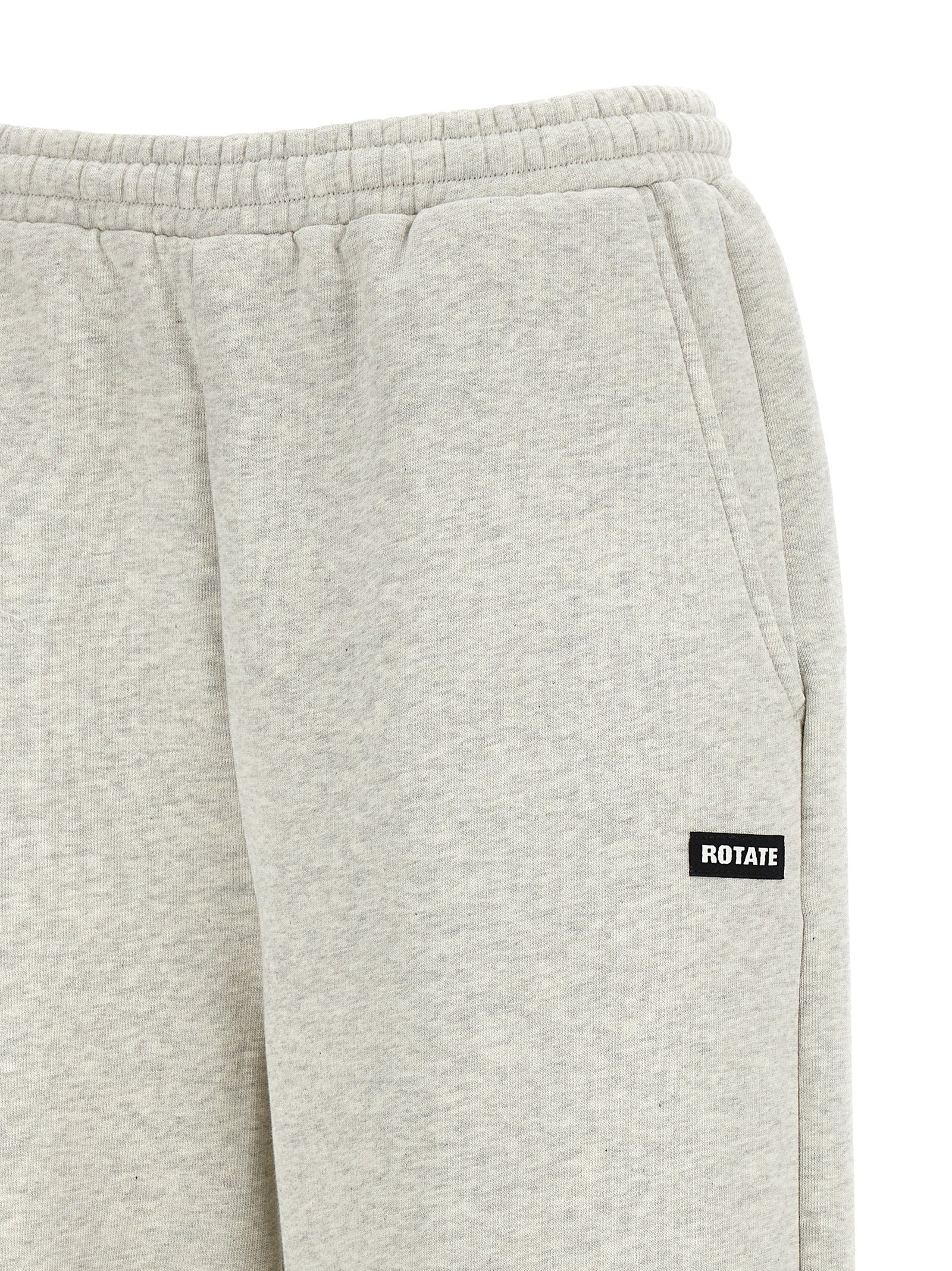 Casual Pants by ROTATE BIRGER CHRISTENSEN for women in organic cotton black, gray & white features an sartorial wide and long with a cut for a sartorial finish.