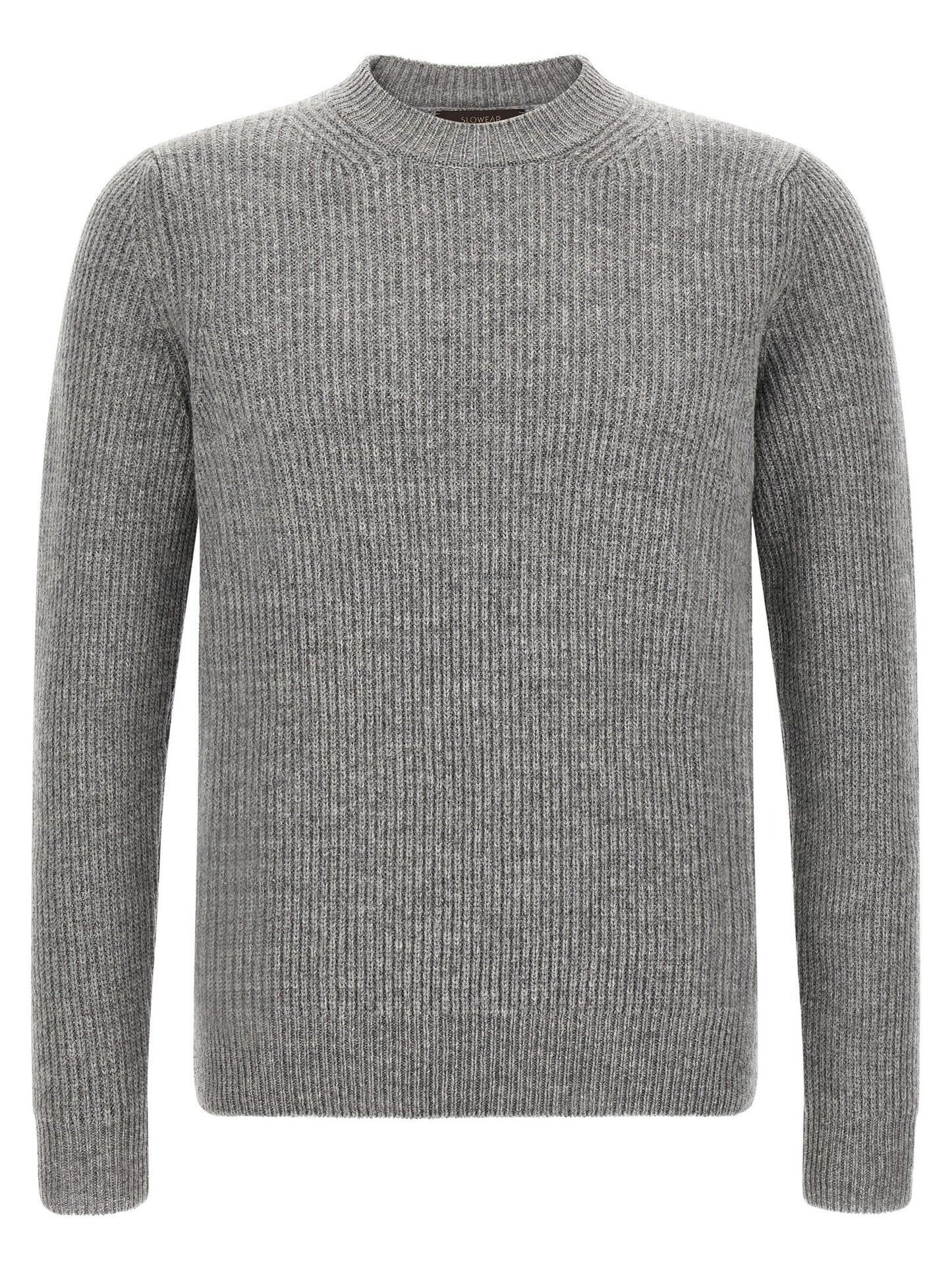 Cardigan by ZANONE for men in virgin wool gray presents a textural silhouette, artfully finished with a textural crew neckline and for a sophisticated, textural look.