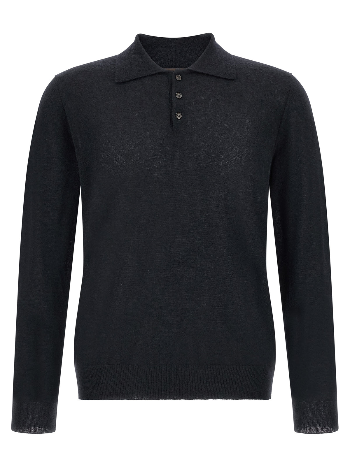 Cardigan by ZANONE for men in cashmere & polyamide navy features a dramatic silhouette, showcasing a sophisticated and dramatic detail for a timeless, premium look.