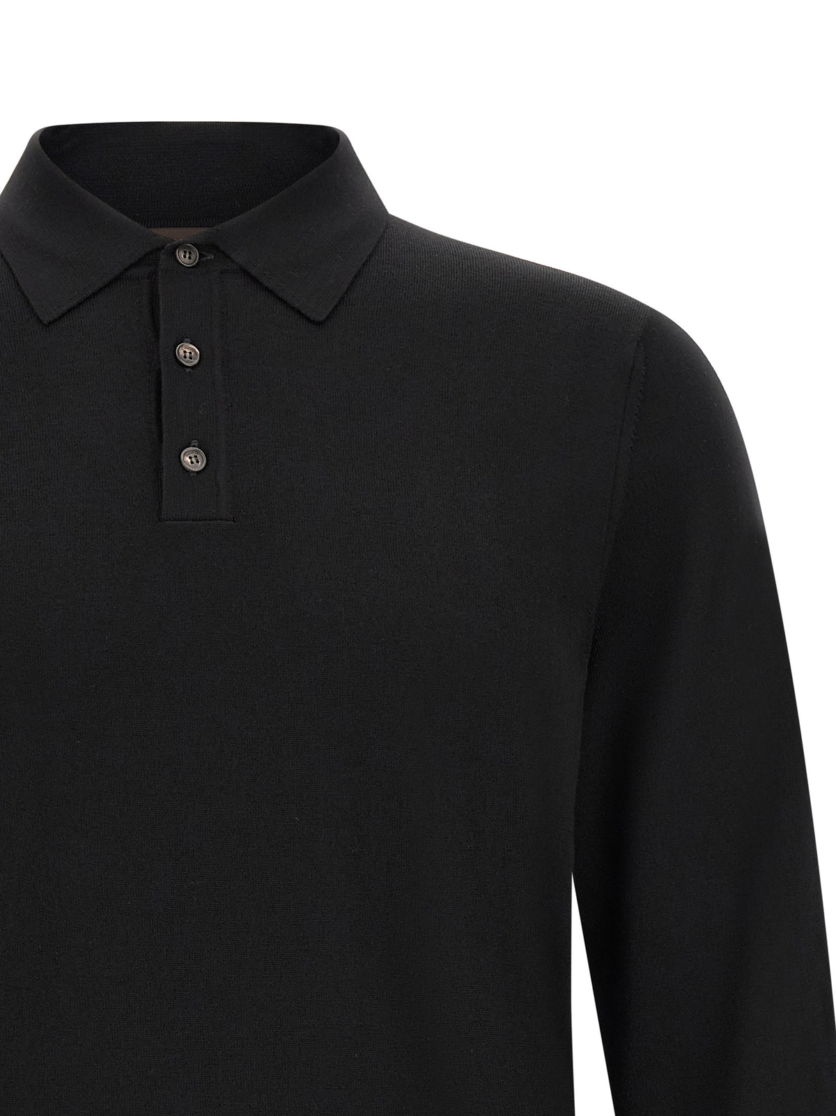 Polo Shirt by ZANONE for men in polyamide & virgin wool black presents a distinguished silhouette, showcasing a sophisticated and distinguished for a truly distinguished finish.