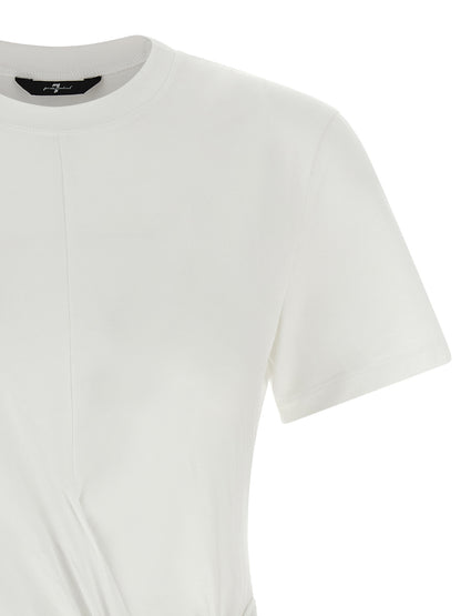 7 For All Mankind White Lyocell T-Shirt