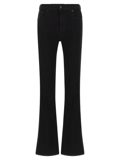 Jeans by 7 For All Mankind for women in stretch denim cotton black features a refined silhouette with a refined bootcut & slim, defined by a and a refined long for a refined finish.