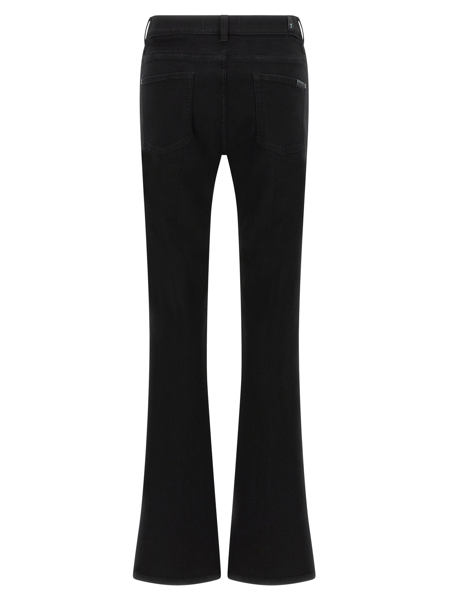 Jeans by 7 For All Mankind for women in stretch denim cotton black features an sartorial bootcut & slim and long with a cut for a sartorial finish.