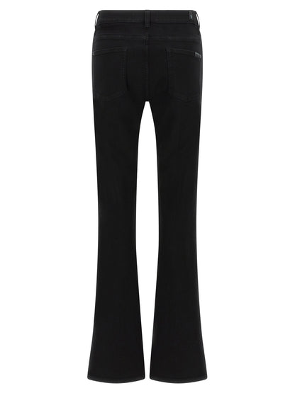 Jeans by 7 For All Mankind for women in stretch denim cotton black features an sartorial bootcut & slim and long with a cut for a sartorial finish.