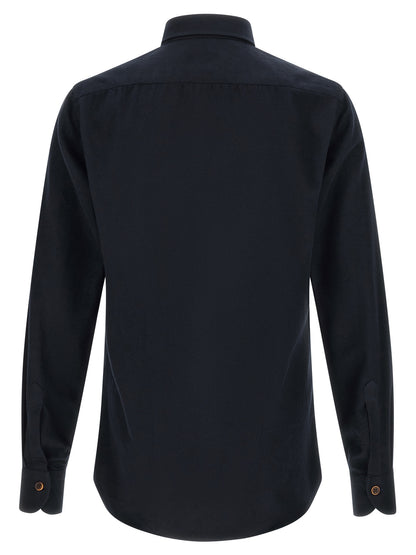 BORRIELLO Blue Cotton Blouse