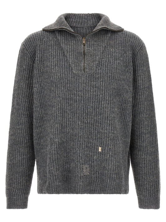 Maison Margiela Gray Linen Cardigan