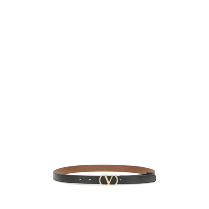 Valentino Garavani Black Calf Leather Bos Taurus Belt