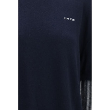 Miu Miu Blue Wool Oves Aries Sweatshirt