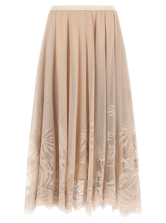 Fabiana Filippi Multicolor Cotton Midi Skirt