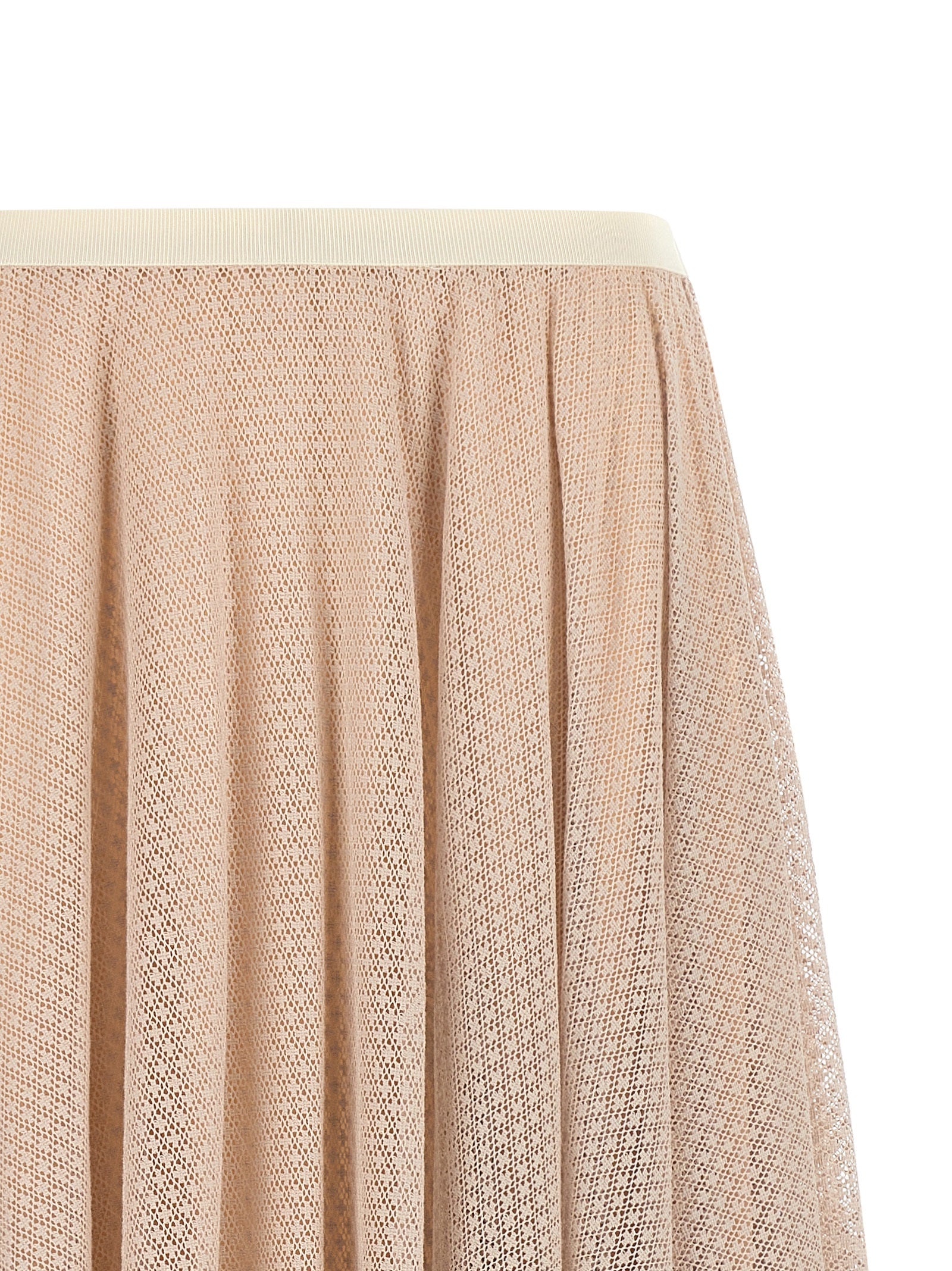 Skirt by Fabiana Filippi for women in polyester cotton multicolor, pink & patterned features a contoured silhouette from the Women's Polyester Cotton Midi Skirt collection, characterized by its contoured midi for a contoured finish.