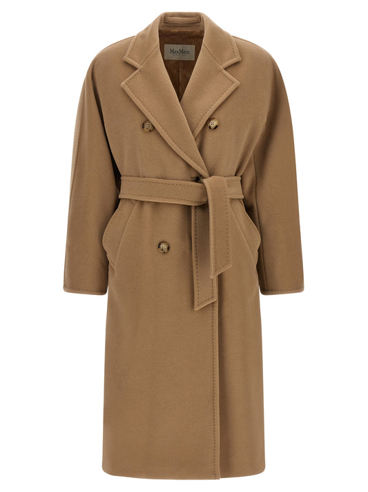 Trench Coat by Max Mara for women in virgin cashmere wool and beige & horn presents a exquisite silhouette, showcasing a exquisite and functional for an elevated aesthetic.