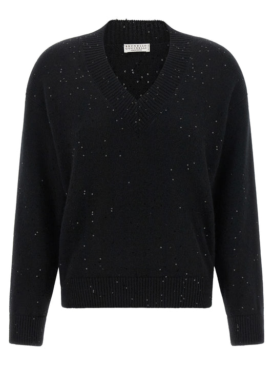 Brunello Cucinelli Black Cashmere Cardigan