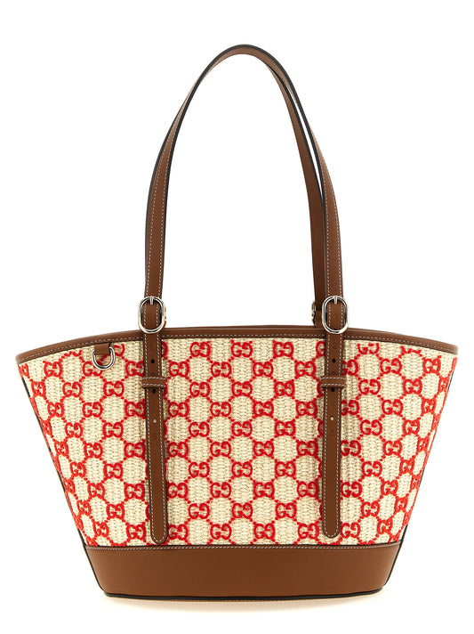 Small Shopper Handbag by Gucci for women in stretch cotton modal canvas multicolor, patterned & monogram features a signature silhouette, showcasing a secure zipper and signature with versatile adjustable-strap & handle for a sophisticated look.