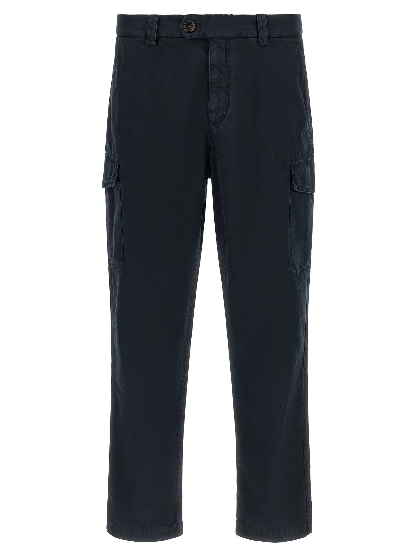 Brunello Cucinelli Blue Cotton Cargo Pants
