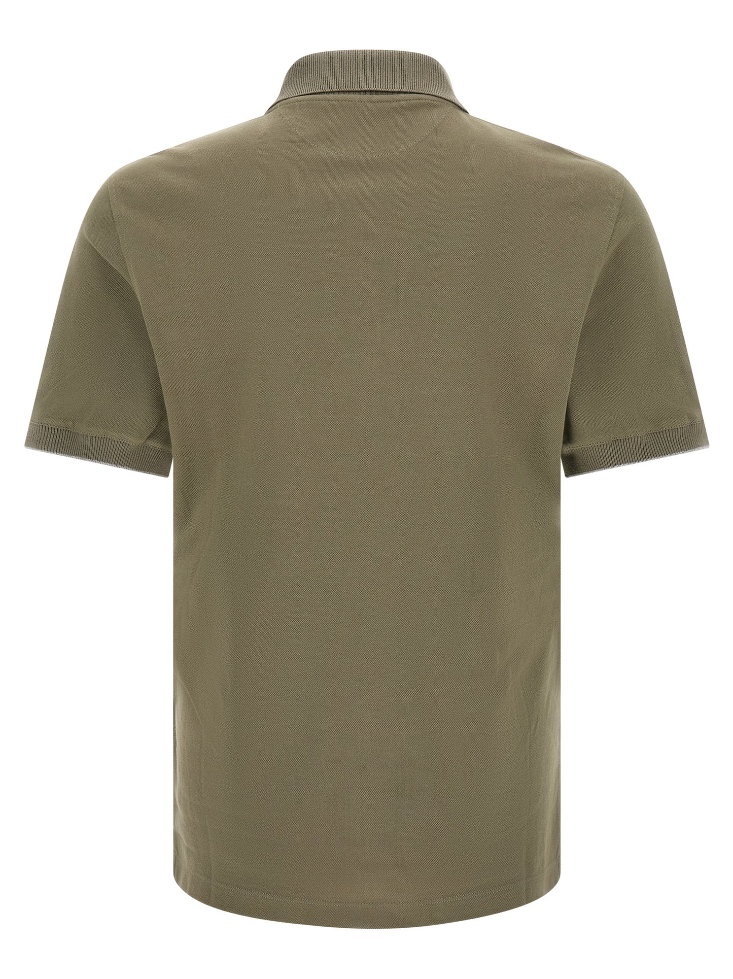 Brunello Cucinelli Bicolor Cotton Polo Shirt