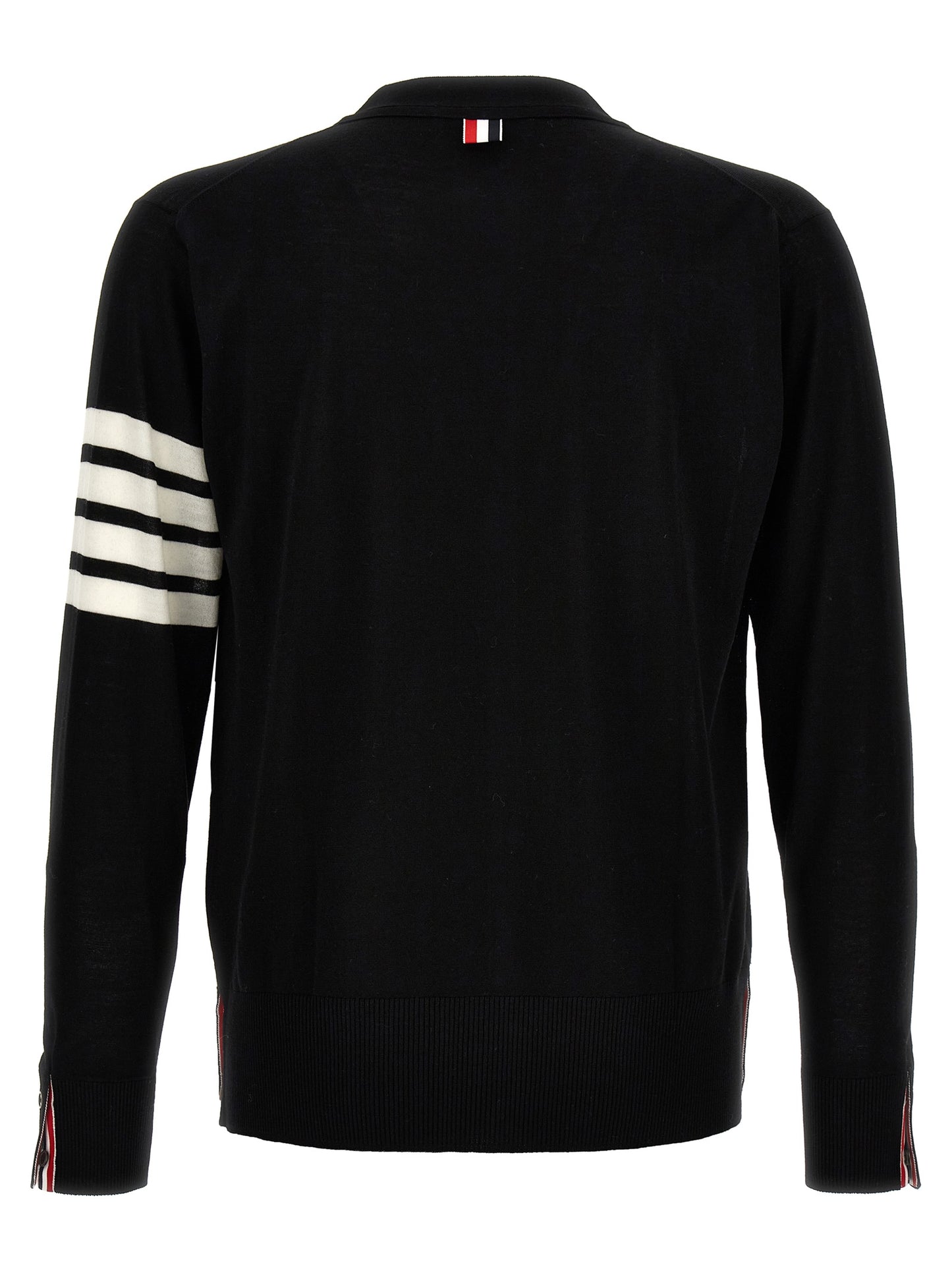Thom Browne Black Virgin Wool Cardigan