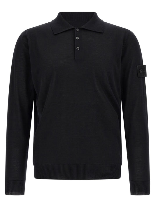 Stone Island Black Virgin Wool Cardigan