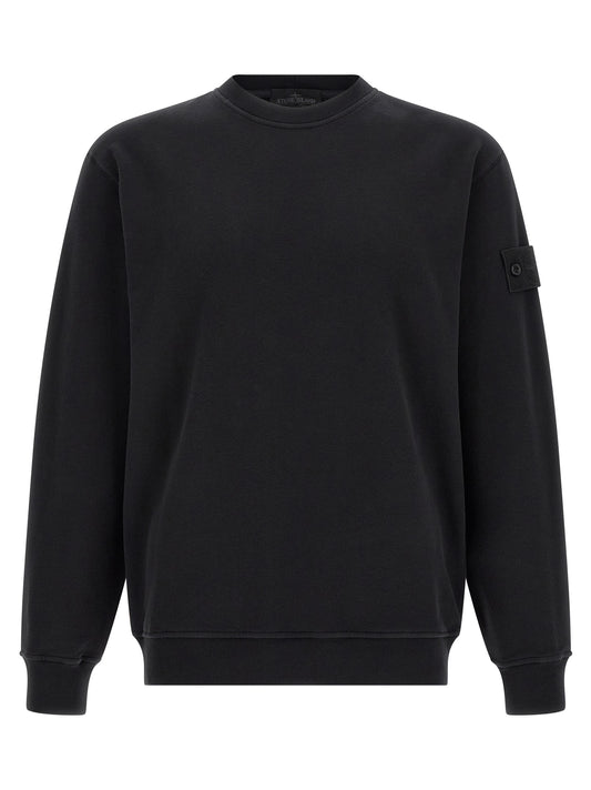 Stone Island Black Cotton Sweatshirt