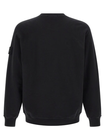 Stone Island Black Cotton Sweatshirt