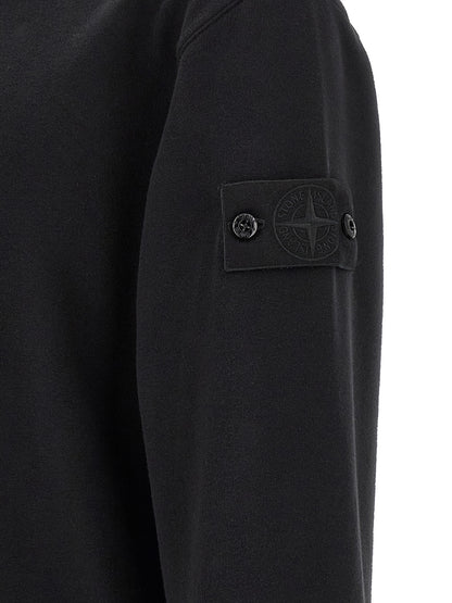 Stone Island Black Cotton Sweatshirt