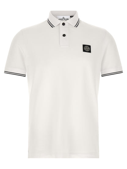 Stone Island Bicolor Cotton Polo Shirt