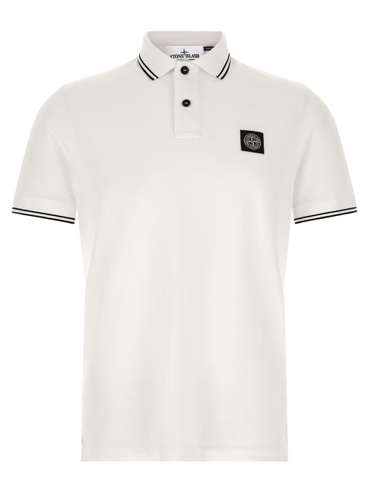 Stone Island Bicolor Cotton Polo Shirt