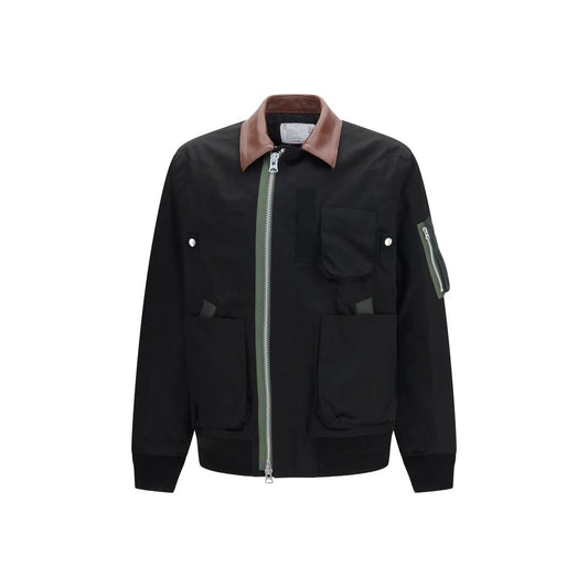 Sacai Black Cotton Bomber