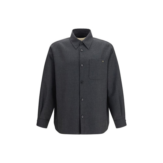 Valentino Garavani Gray Polyester Full-Length Jacket