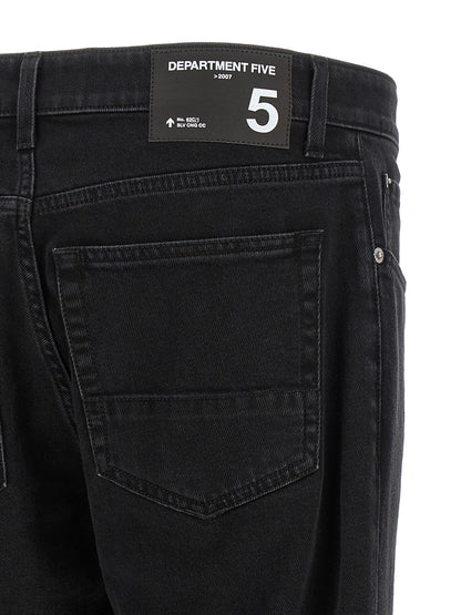 Department 5 Black Cotton Cropped Jeans