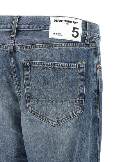 Department 5 Blue Cotton Tapered Jeans