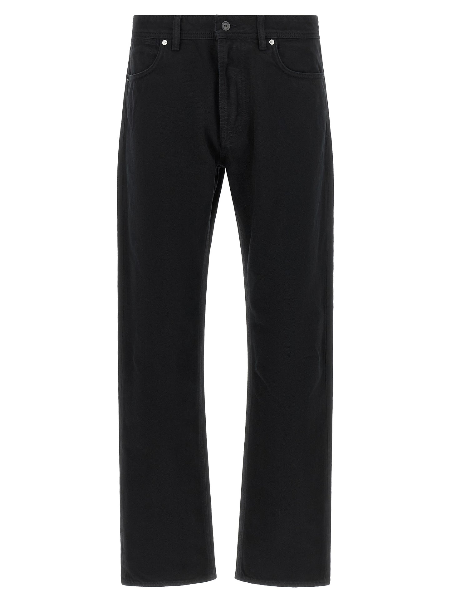 Stone Island Black Cotton Straight-Leg Jeans