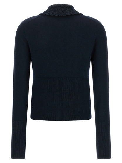 Chloé Blue Wool Cardigan