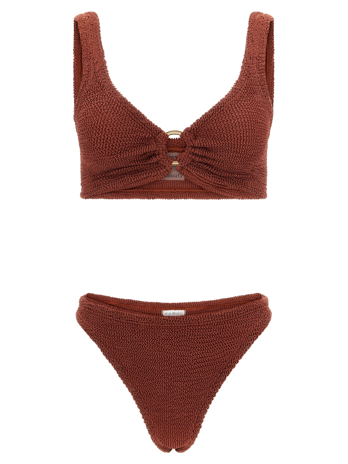 Hunza G Brown Polyamide Bikini