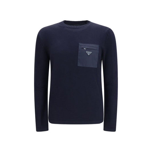 Prada Blue Wool Oves Aries Sweatshirt