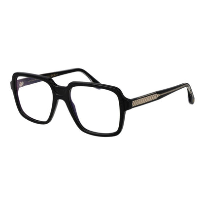 Eyeglasses Frames by Victoria Beckham for women in acetate black showcases a reflective silhouette, artfully incorporating a sophisticated black coloured frame with a distinct full-frame frame design.