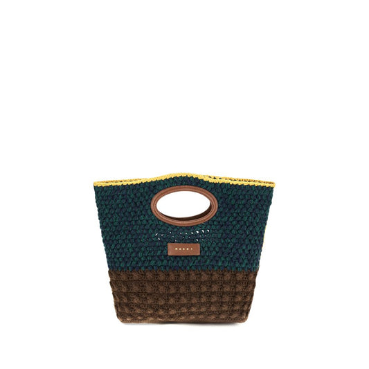 Clutch Handbag by Marni for women in leather & lurex gold & multicolor features a architectural silhouette, showcasing a secure , ample , and versatile shoulder-strap for a architectural finish.