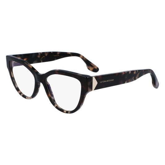 Eyeglasses Frames by Victoria Beckham for women in plastic black showcases a refined full-frame frame design with a refined black coloured frame finish for a refined and sophisticated look.