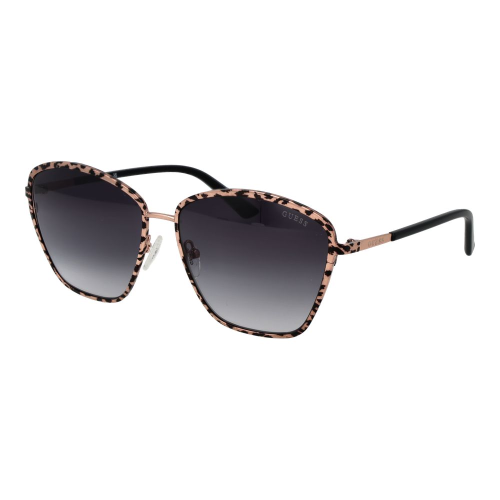 Guess Square Gradient Dark-Tint Metal Sunglasses - Rose Gold
