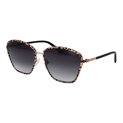 Guess Square Gradient Dark-Tint Metal Sunglasses - Rose Gold