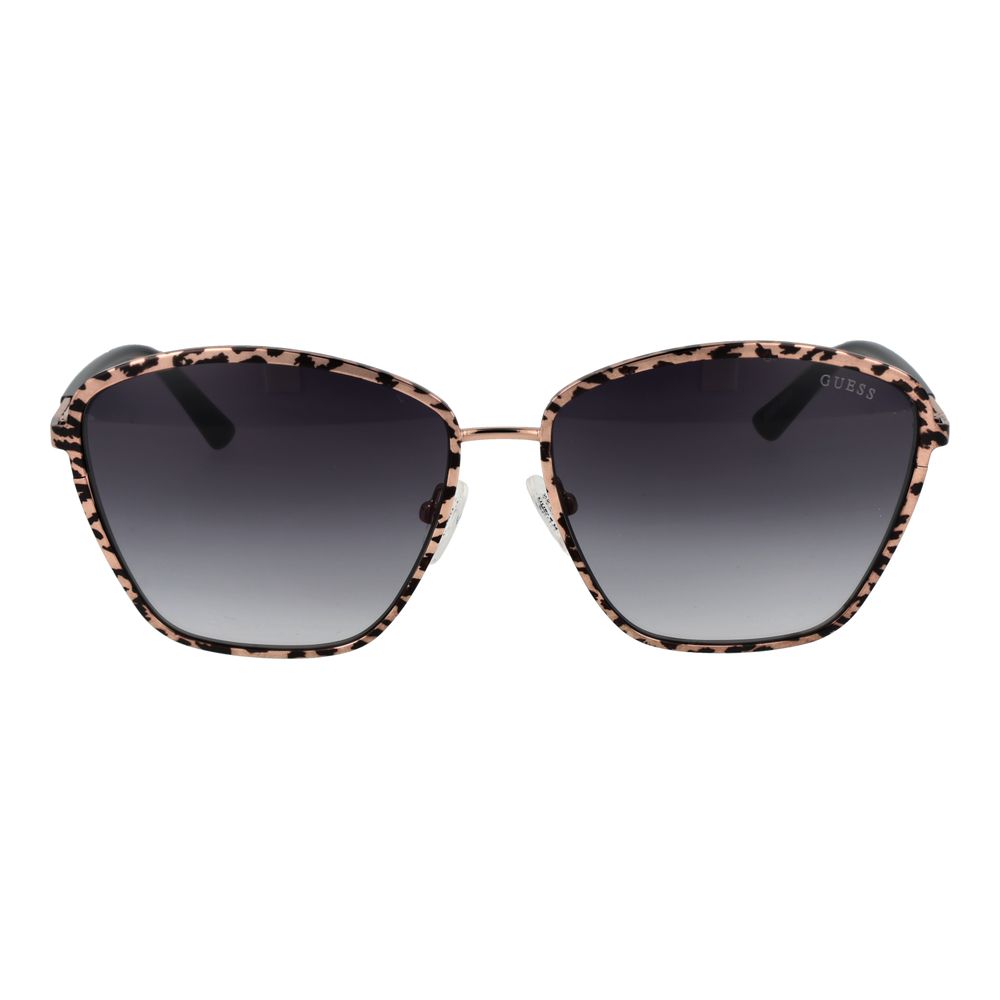 Guess Square Gradient Dark-Tint Metal Sunglasses - Rose Gold