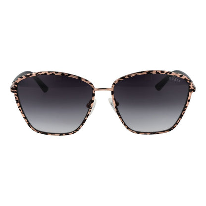 Guess Square Gradient Dark-Tint Metal Sunglasses - Rose Gold