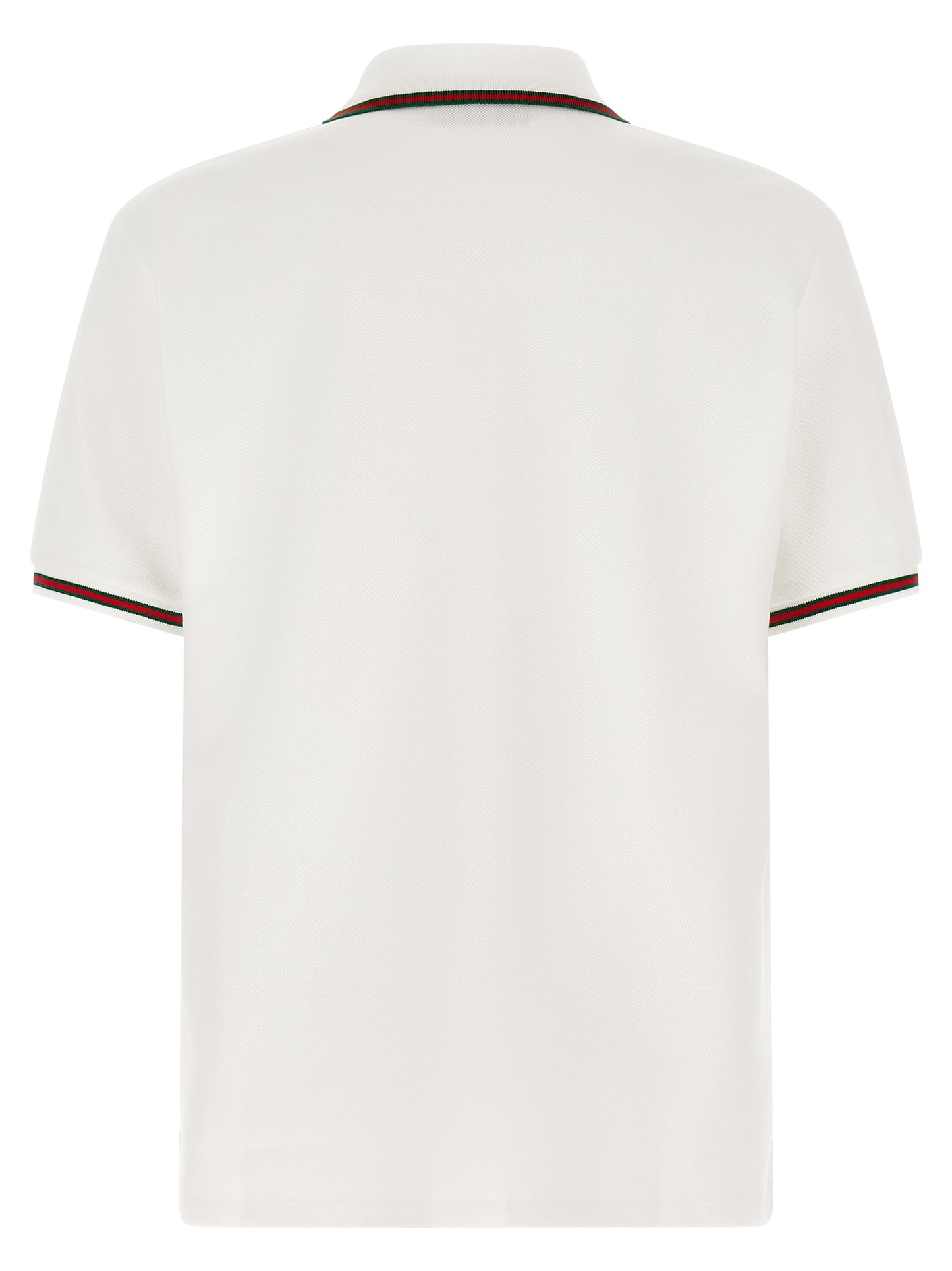 Gucci White Cotton Polo Shirt