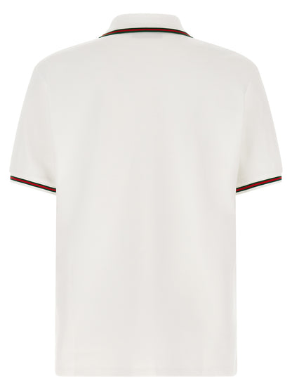 Gucci White Cotton Polo Shirt