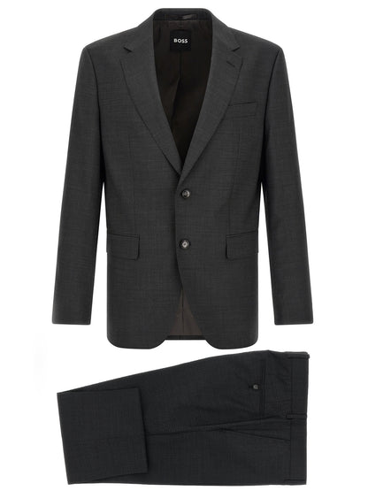 Hugo Boss Gray Virgin Wool Two-Piece Suit