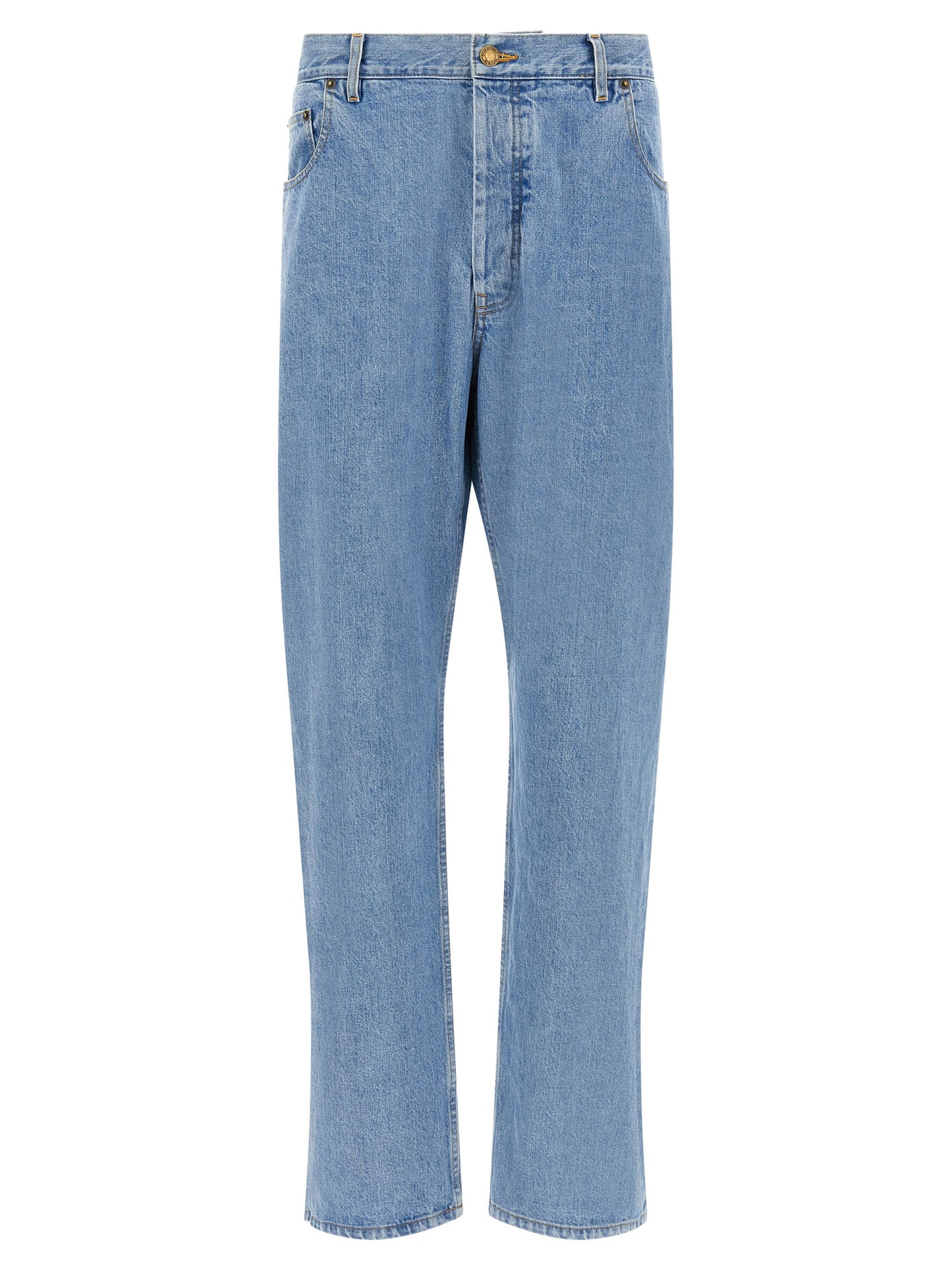 Thom Browne Blue Cotton Straight-Leg Jeans