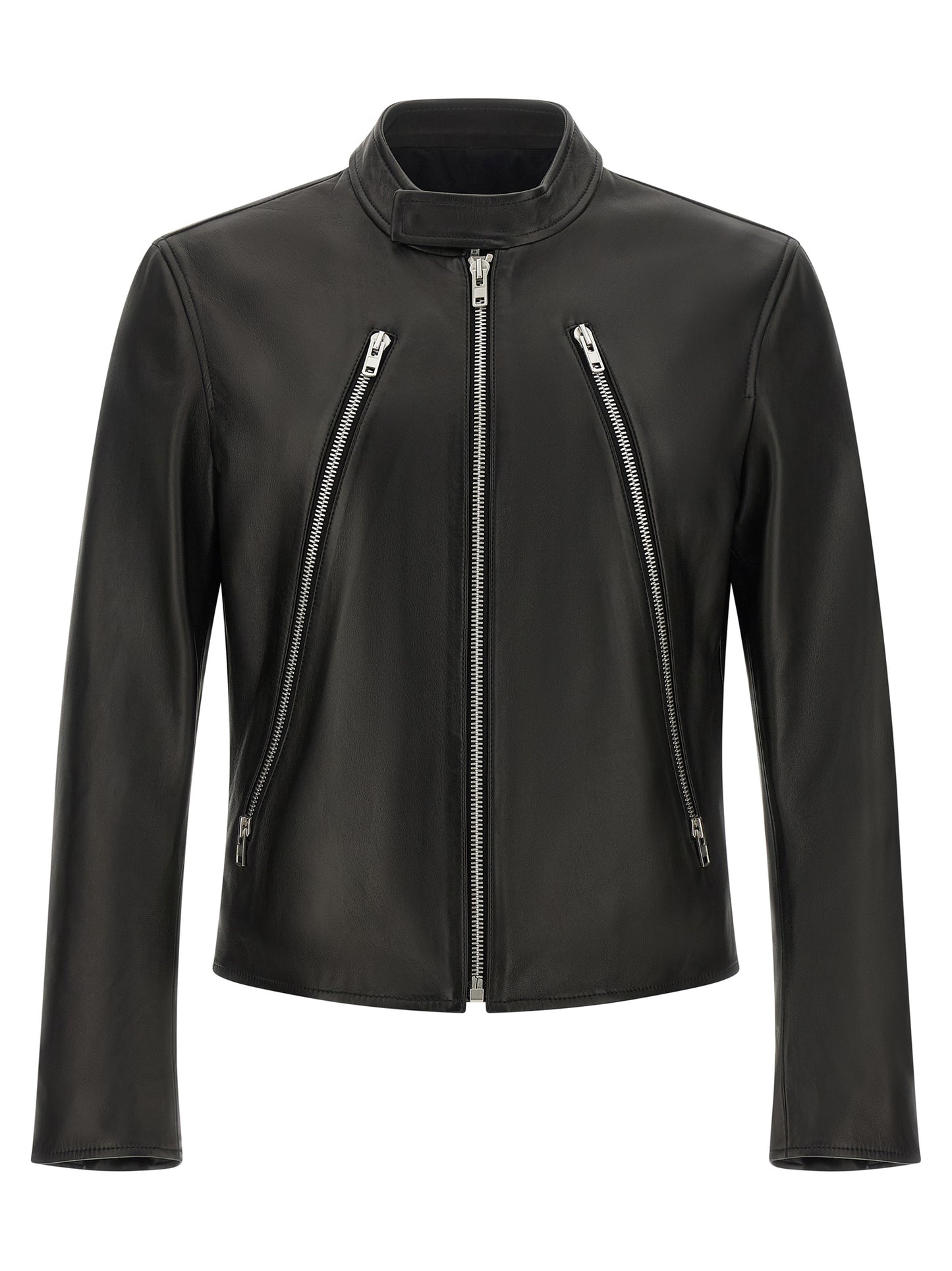 Maison Margiela Black Lamb Leather Leather Jacket